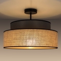 Bevestigde hanglamp BOHO 1xE27/60W/230V diameter 40 cm bruin/beige