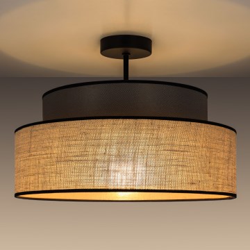 Bevestigde hanglamp BOHO 1xE27/60W/230V diameter 40 cm bruin/beige