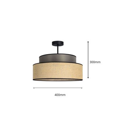 Bevestigde hanglamp BOHO 1xE27/60W/230V diameter 40 cm bruin/beige