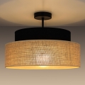 Bevestigde hanglamp BOHO 1xE27/60W/230V diameter 40 cm zwart/beige