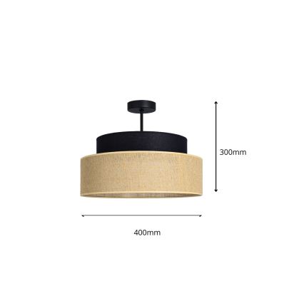 Bevestigde hanglamp BOHO 1xE27/60W/230V diameter 40 cm zwart/beige