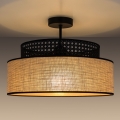 Bevestigde hanglamp BOHO 1xE27/60W/230V diameter 40 cm zwart/rotan