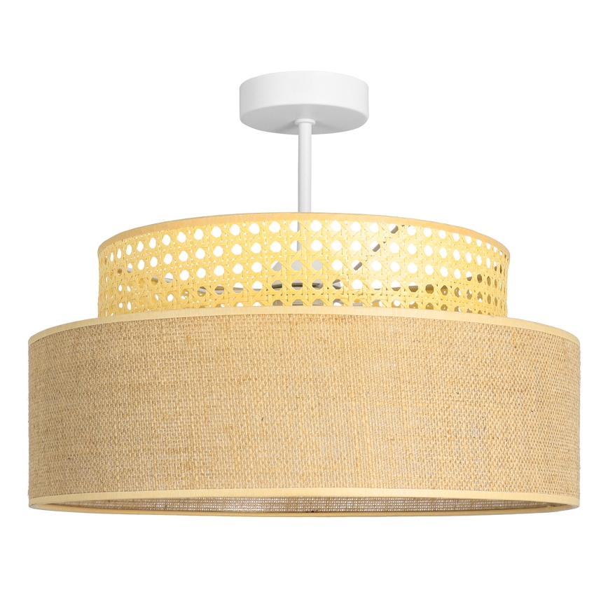 Bevestigde hanglamp BOHO 1xE27/60W/230V rotan