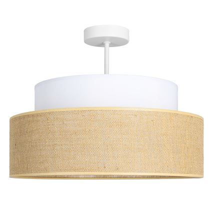 Bevestigde hanglamp BOHO 1xE27/60W/230V wit/beige