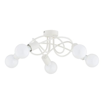 Bevestigde hanglamp BOSTON 5xE27/15W/230V crème