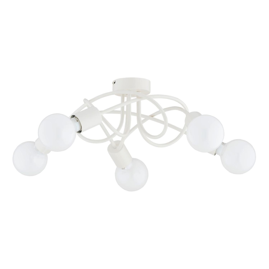 Bevestigde hanglamp BOSTON 5xE27/15W/230V crème