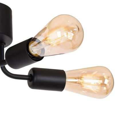 Bevestigde hanglamp BRENDA 5xE27/60W/230V zwart