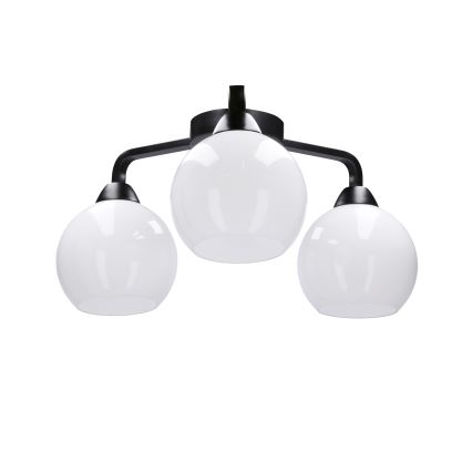 Bevestigde hanglamp CALDERA 3xE27/60W/230V zwart