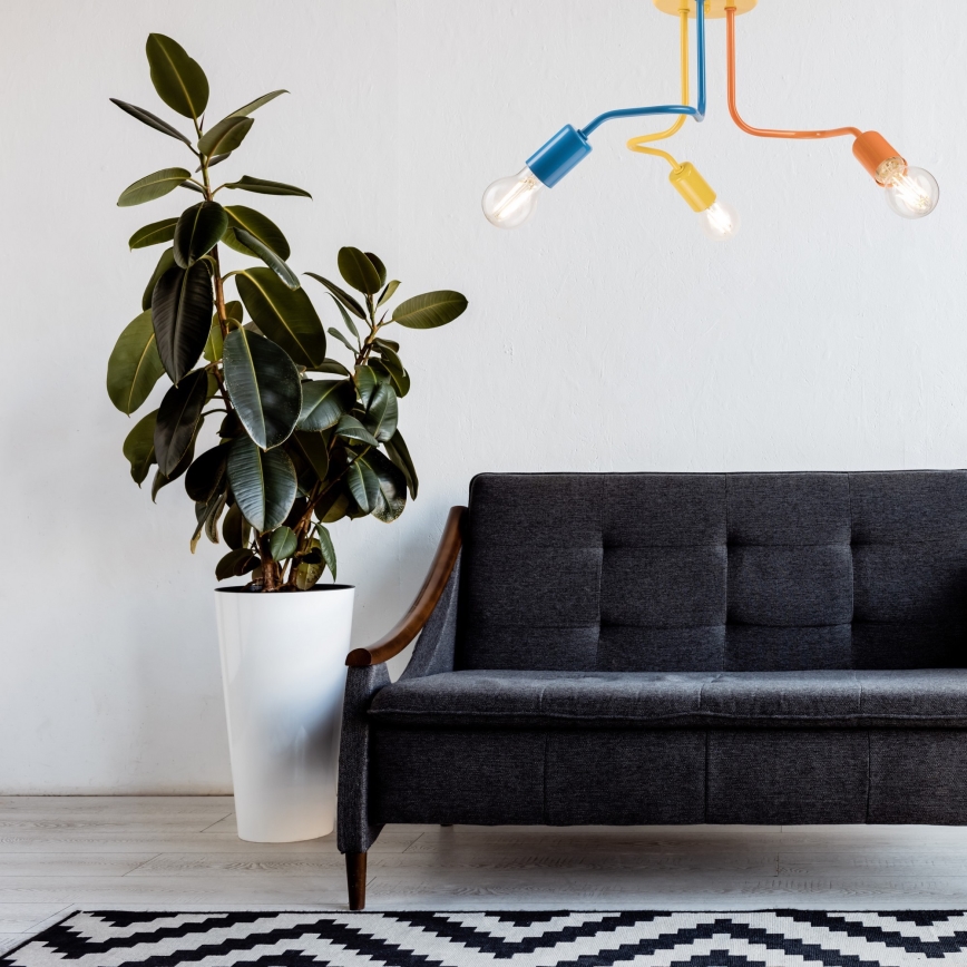Bevestigde hanglamp CHARLIE 3xE27/60W/230V