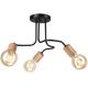 Bevestigde hanglamp CONOR 3xE27/60W/230V eiken/zwart