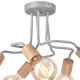 Bevestigde hanglamp CONOR 5xE27/60W/230V eiken/grijs