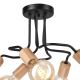 Bevestigde hanglamp CONOR 5xE27/60W/230V eiken/zwart