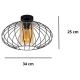 Bevestigde hanglamp CORRINI 1xE27/60W/230V diameter 34 cm zwart/beige