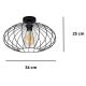 Bevestigde hanglamp CORRINI 1xE27/60W/230V diameter 34 cm zwart/doorzichtig
