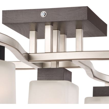 Bevestigde hanglamp DANA 5xE14/40W/230V beuken