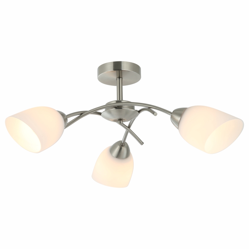 Bevestigde hanglamp DONNA 3xE27/60W/230V nikkel