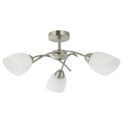Bevestigde hanglamp DONNA 3xE27/60W/230V nikkel