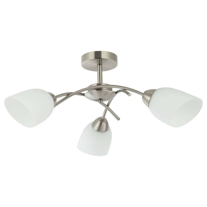Bevestigde hanglamp DONNA 3xE27/60W/230V nikkel