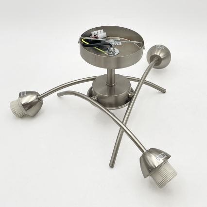 Bevestigde hanglamp DONNA 3xE27/60W/230V nikkel