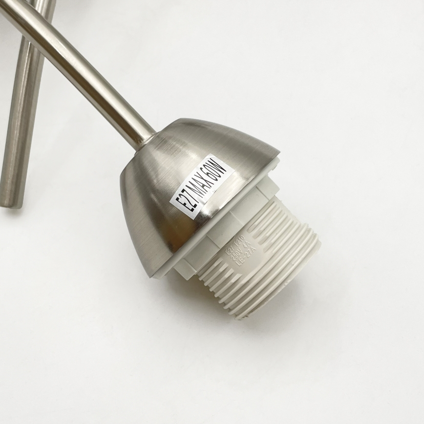 Bevestigde hanglamp DONNA 3xE27/60W/230V nikkel