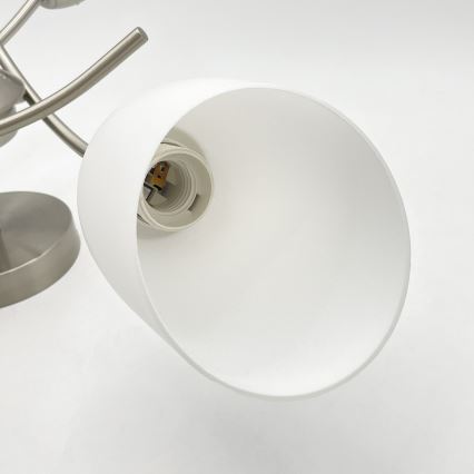 Bevestigde hanglamp DONNA 3xE27/60W/230V nikkel