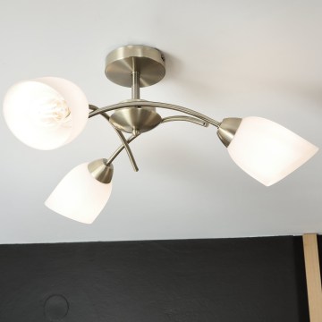 Bevestigde hanglamp DONNA 3xE27/60W/230V patina