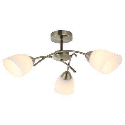 Bevestigde hanglamp DONNA 3xE27/60W/230V patina