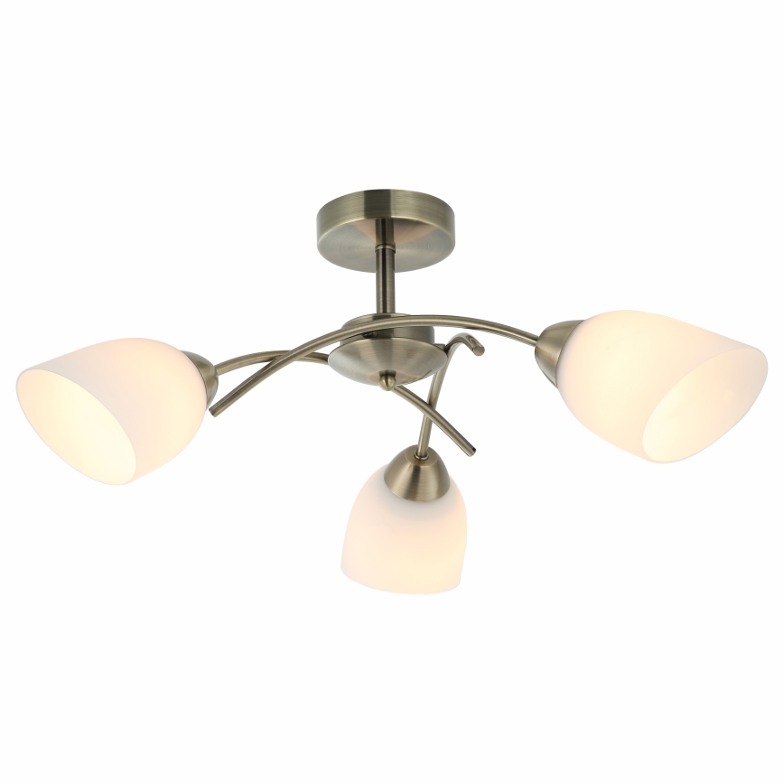 Bevestigde hanglamp DONNA 3xE27/60W/230V patina