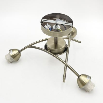 Bevestigde hanglamp DONNA 3xE27/60W/230V patina