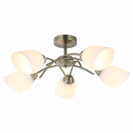 Bevestigde hanglamp DONNA 5xE27/60W/230V patina
