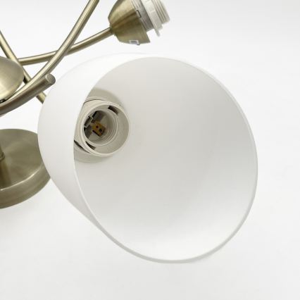 Bevestigde hanglamp DONNA 5xE27/60W/230V patina