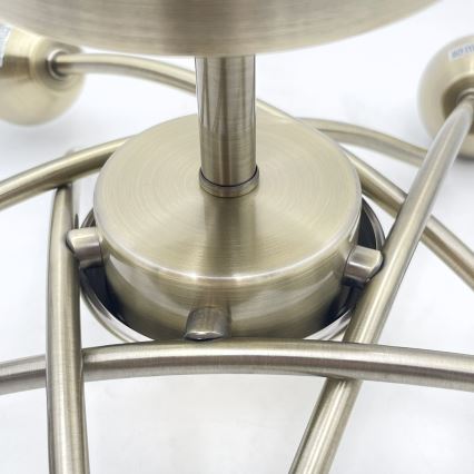 Bevestigde hanglamp DONNA 5xE27/60W/230V patina