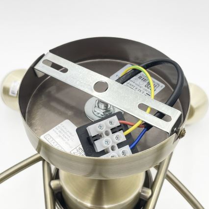 Bevestigde hanglamp DONNA 5xE27/60W/230V patina