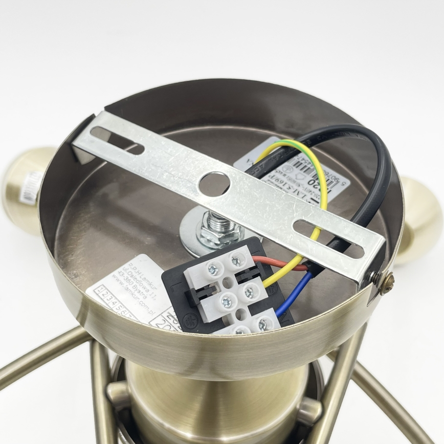 Bevestigde hanglamp DONNA 5xE27/60W/230V patina