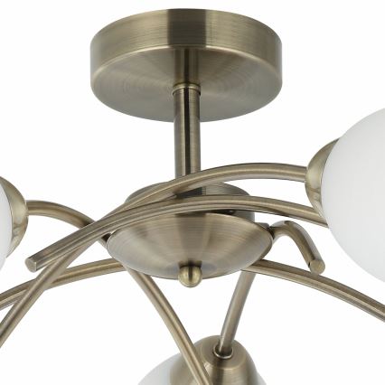 Bevestigde hanglamp DONNA 5xE27/60W/230V patina