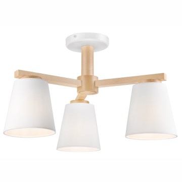 Bevestigde hanglamp ELLIE 3xE27/60W/230V beuken - FSC gecertificeerd