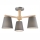 Bevestigde hanglamp ELLIE 3xE27/60W/230V grijs/beuken