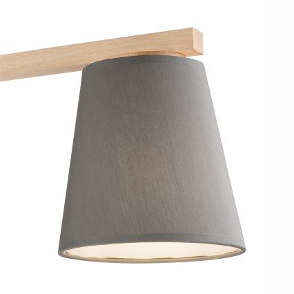 Bevestigde hanglamp ELLIE 3xE27/60W/230V grijs/beuken