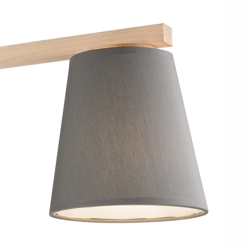Bevestigde hanglamp ELLIE 3xE27/60W/230V grijs/beuken