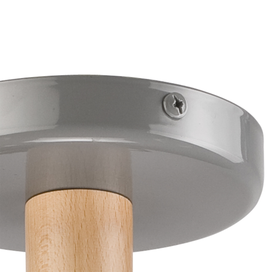 Bevestigde hanglamp ELLIE 3xE27/60W/230V grijs/beuken