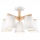 Bevestigde hanglamp ELLIE 5xE27/60W/230V wit/beuken