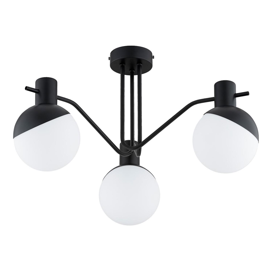 Bevestigde hanglamp ENIGMA 3xE14/10W/230V zwart