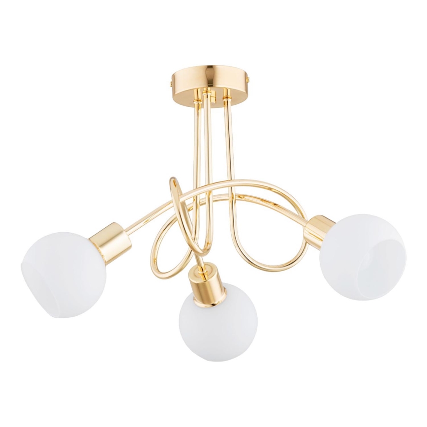 Bevestigde hanglamp ERYKA 3xE14/10W/230V goud