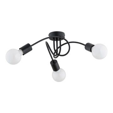 Bevestigde hanglamp FARTA 3xE27/15W/230V zwart