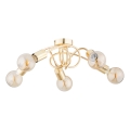 Bevestigde hanglamp FARTA 5xE27/15W/230V goud