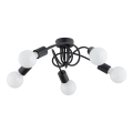 Bevestigde hanglamp FARTA 5xE27/60W/230V zwart