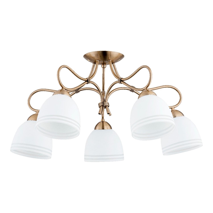 Bevestigde hanglamp FILA 5xE27/15W/230V brons