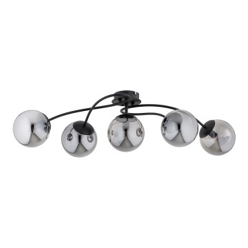 Bevestigde hanglamp GILIAN 5xE14/40W/230V zwart