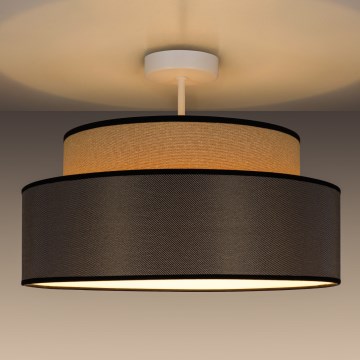 Bevestigde hanglamp GRACE 1xE27/60W/230V diameter 40 cm beige/bruin