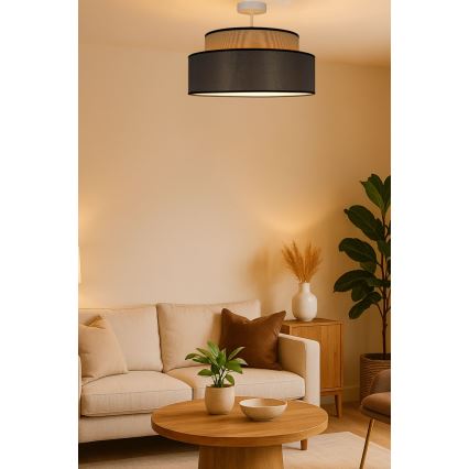 Bevestigde hanglamp GRACE 1xE27/60W/230V diameter 40 cm beige/bruin